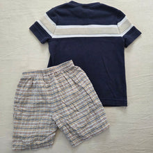 Load image into Gallery viewer, Vintage Boys Tee + Plaid Shorts Bundle 5t
