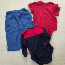Load image into Gallery viewer, Vintage Boys Firetruck/Red/Blue Bundle 6-9 months
