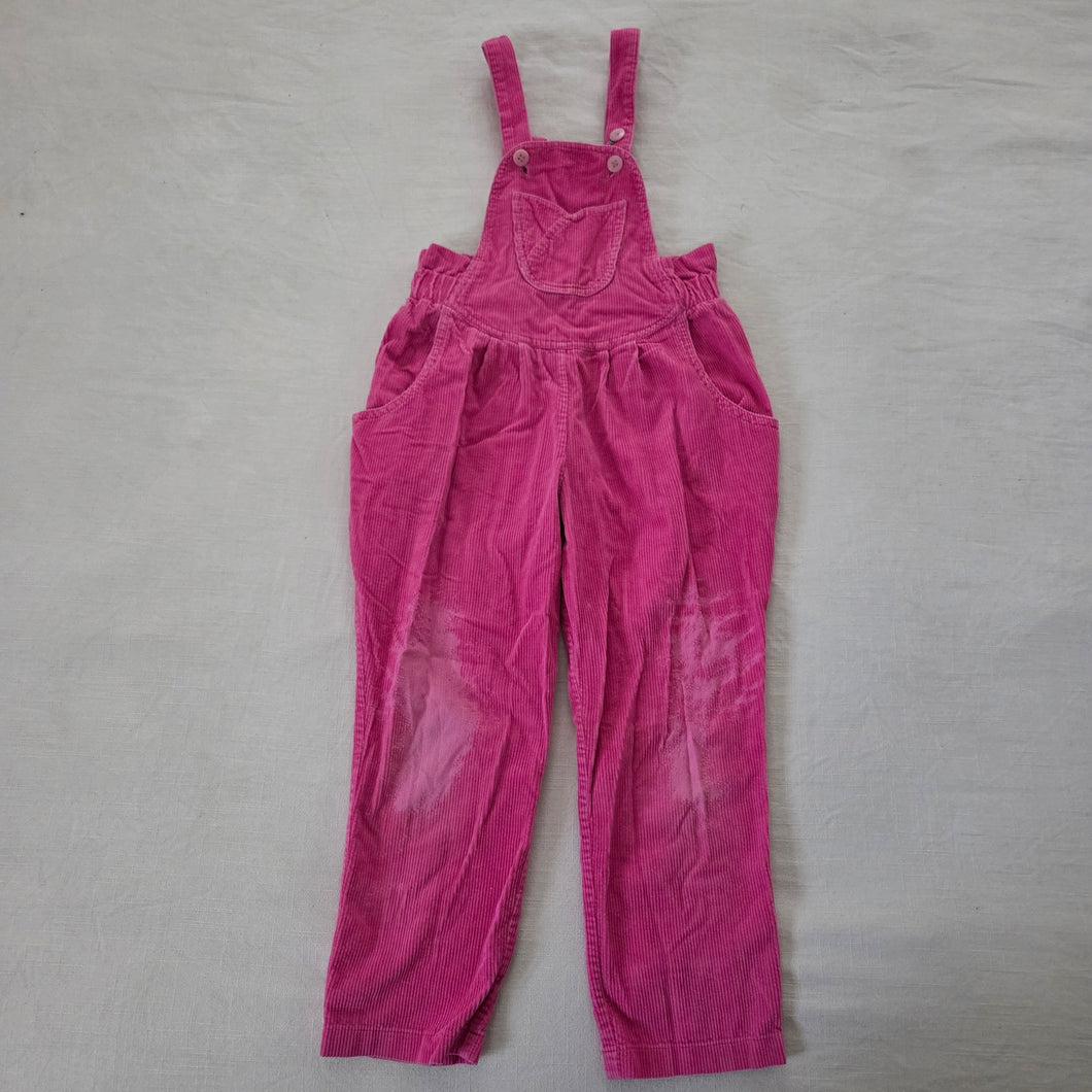 Vintage Hot Pink Cord Overalls 5t *flaw