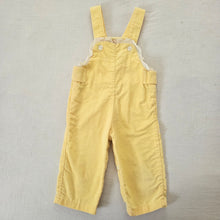 Load image into Gallery viewer, Vintage Girly Yellow Cord Overalls 12 months
