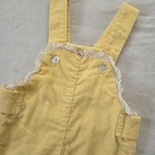 Load image into Gallery viewer, Vintage Girly Yellow Cord Overalls 12 months
