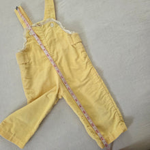 Load image into Gallery viewer, Vintage Girly Yellow Cord Overalls 12 months
