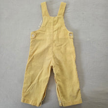 Load image into Gallery viewer, Vintage Girly Yellow Cord Overalls 12 months

