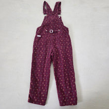 Load image into Gallery viewer, Vintage Floral Maroon Cord Overalls 4t
