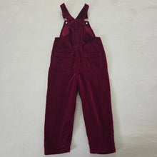 Load image into Gallery viewer, Vintage Maroon Velvet Embroidered Overalls 3t
