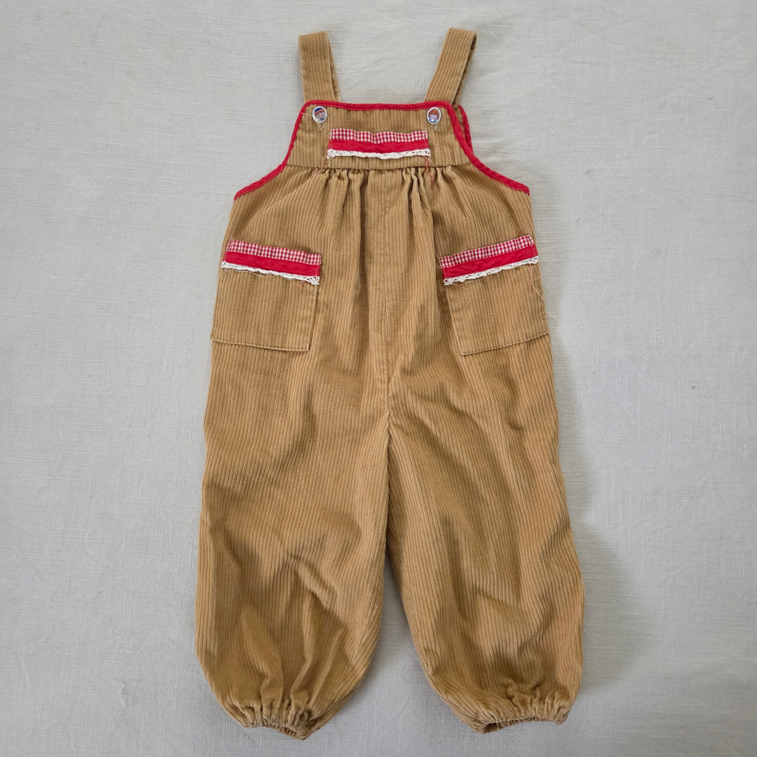 Vintage Girly Caramel Overalls 18-24 months