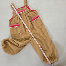 Load image into Gallery viewer, Vintage Girly Caramel Overalls 18-24 months
