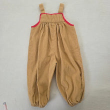 Load image into Gallery viewer, Vintage Girly Caramel Overalls 18-24 months
