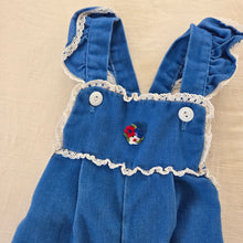 Load image into Gallery viewer, Vintage Blue Girly Overalls 18-24 months
