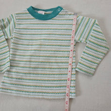 Load image into Gallery viewer, Vintage Yellow &amp; Green Striped Long Sleeve 2t
