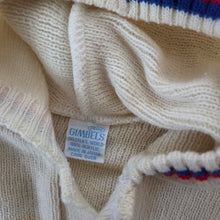 Load image into Gallery viewer, Vintage Primary + Neutral Knit Hooded Sweater 24 months

