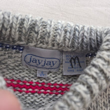 Load image into Gallery viewer, Vintage Primary Striped Gray Knit Sweater 2t
