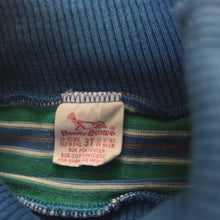 Load image into Gallery viewer, Vintage Green/Blue Striped Turtleneck 2t
