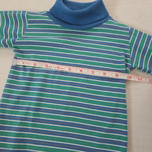 Load image into Gallery viewer, Vintage Green/Blue Striped Turtleneck 2t
