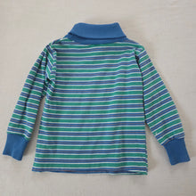 Load image into Gallery viewer, Vintage Green/Blue Striped Turtleneck 2t
