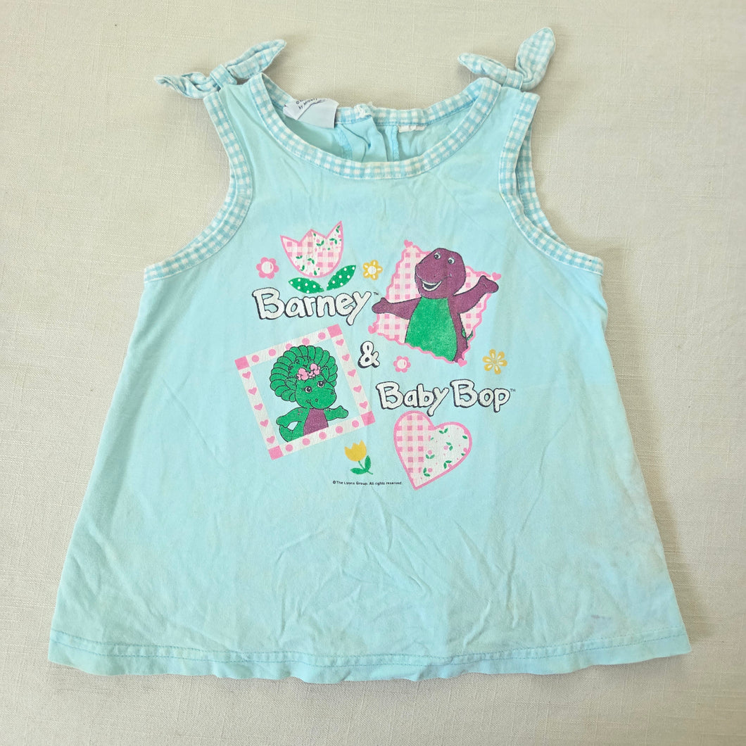 Vintage 90s Barney Blue Tank Top 4t/5t