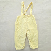 Load image into Gallery viewer, Vintage Yellow Suspender Pants 12 months
