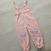 Load image into Gallery viewer, Vintage Umbrella Pink Knit Overalls 12-18 months
