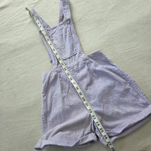 Load image into Gallery viewer, Vintage Lavender Cord Shortalls kids 8/9
