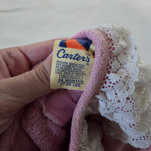 Load image into Gallery viewer, Vintage Velour Lacey Bodysuit 24 months
