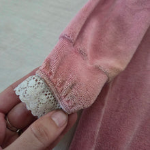 Load image into Gallery viewer, Vintage Velour Lacey Bodysuit 24 months
