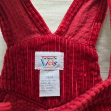 Load image into Gallery viewer, Vintage Red Cargo Overalls 18 months
