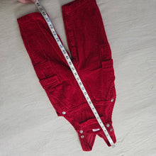 Load image into Gallery viewer, Vintage Red Cargo Overalls 18 months
