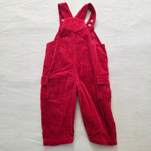 Load image into Gallery viewer, Vintage Red Cargo Overalls 18 months
