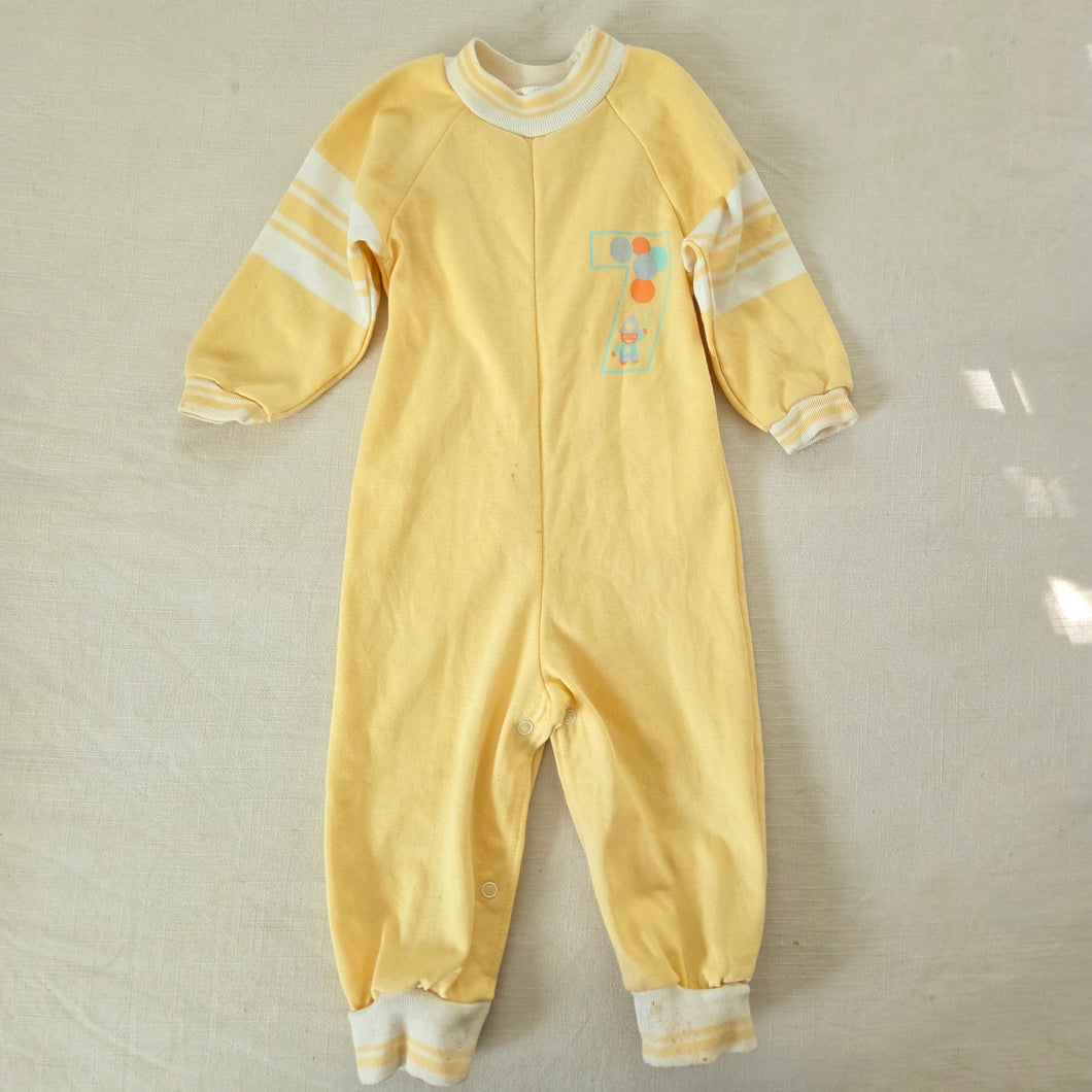 Vintage Healthtex Cute Yellow Bodysuit 24 months