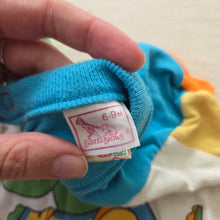 Load image into Gallery viewer, Vintage 90s Buster Brown Colorblock Dinosaur Romper 6-9m
