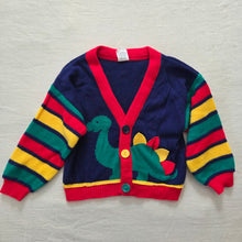 Load image into Gallery viewer, Vintage 90s Colorblock Dinosaur Sweater 24m

