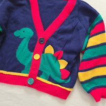 Load image into Gallery viewer, Vintage 90s Colorblock Dinosaur Sweater 24m
