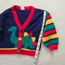 Load image into Gallery viewer, Vintage 90s Colorblock Dinosaur Sweater 24m
