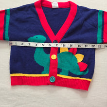 Load image into Gallery viewer, Vintage 90s Colorblock Dinosaur Sweater 24m

