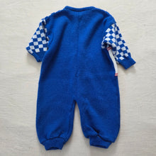 Load image into Gallery viewer, Vintage 90s Checkerboard Blue Dinosaur Bodysuit 6-9m
