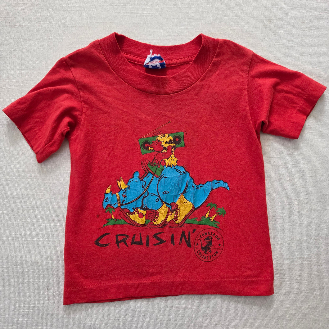Vintage 90s Converse Red Dinosaur Shirt 2t/3t