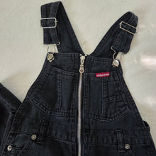 Load image into Gallery viewer, Vintage Black Denim Overalls kids 6/7
