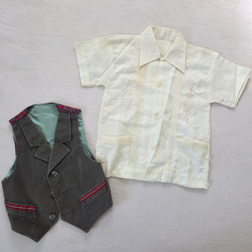 Vintage Shirt + Vest Bundle 3t