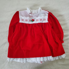 Load image into Gallery viewer, Vintage Jo Lene Red Lacey Dress 9-12 months
