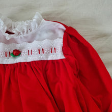 Load image into Gallery viewer, Vintage Jo Lene Red Lacey Dress 9-12 months
