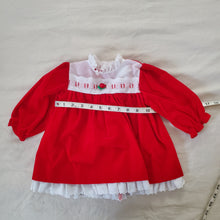 Load image into Gallery viewer, Vintage Jo Lene Red Lacey Dress 9-12 months
