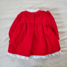 Load image into Gallery viewer, Vintage Jo Lene Red Lacey Dress 9-12 months
