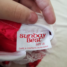 Load image into Gallery viewer, Vintage Sunday Best Red Frilly Christmas Dress 12 months
