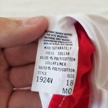 Load image into Gallery viewer, Vintage Sunday Best Red Frilly Christmas Dress 12 months
