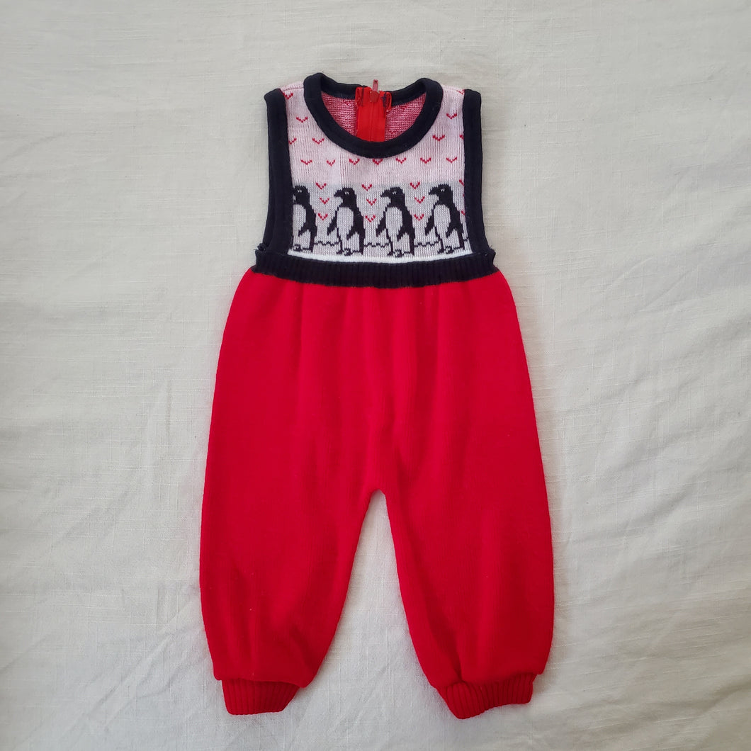 Vintage Penguin Knit Pantsuit 12 months