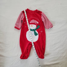 Load image into Gallery viewer, Vintage Y2K Christmas Snowman Romper 3/6m
