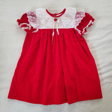 Load image into Gallery viewer, Vintage Bryan Bright Red Lace Dress 5t/6
