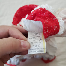 Load image into Gallery viewer, Vintage 90s Petit Jouet Red &#39;I Love Grandma&#39; Dress 9 months
