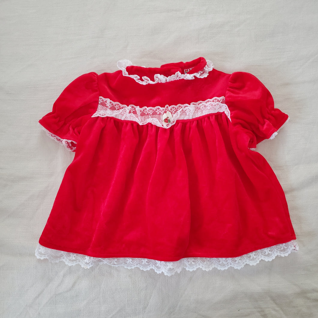 Vintage Red Lace Short Dress 6-9 months