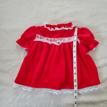 Load image into Gallery viewer, Vintage Red Lace Short Dress 6-9 months
